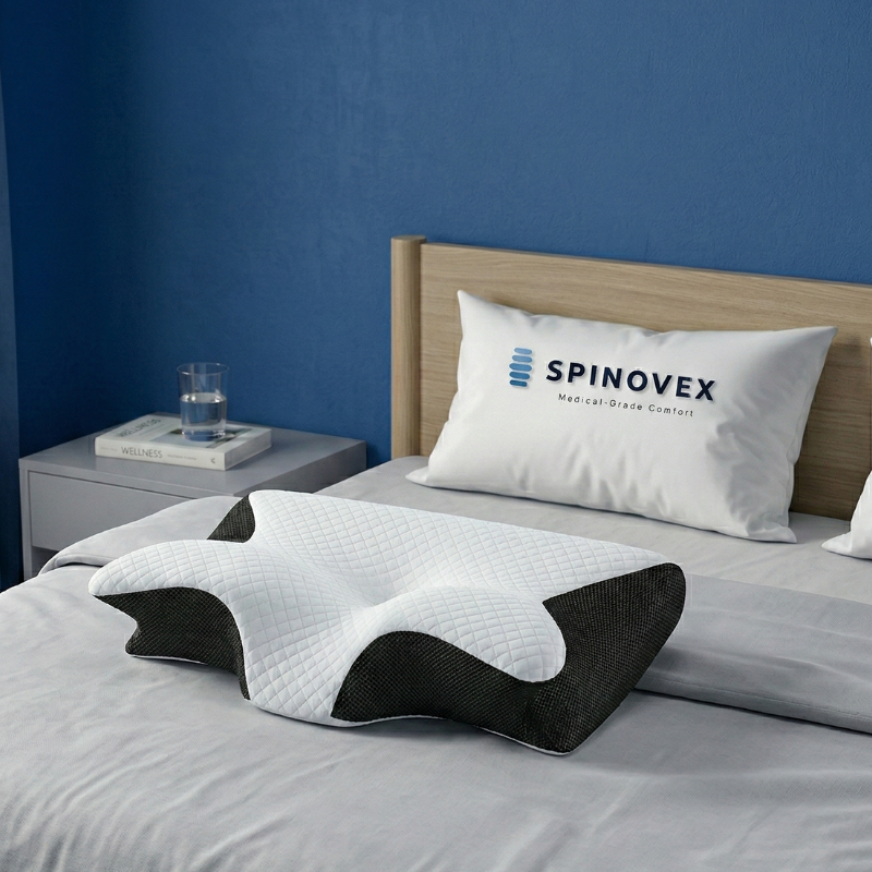 Spinovex Ergonomic Cervical Memory Foam Pillow for Neck Pain Relief