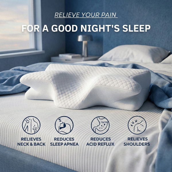 Spinovex Ergonomic Cervical Memory Foam Pillow for Neck Pain Relief