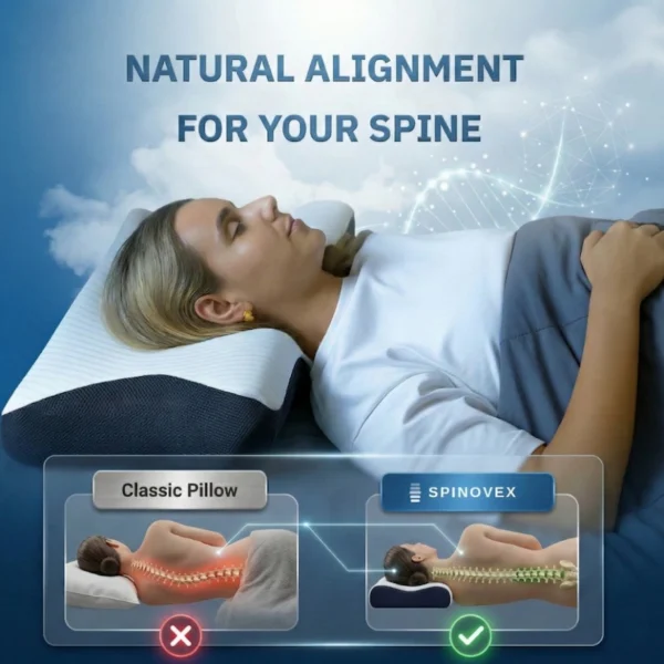 Spinovex Nekrelief ergonomic cervical memory foam pillow for neck pain relief — view 4